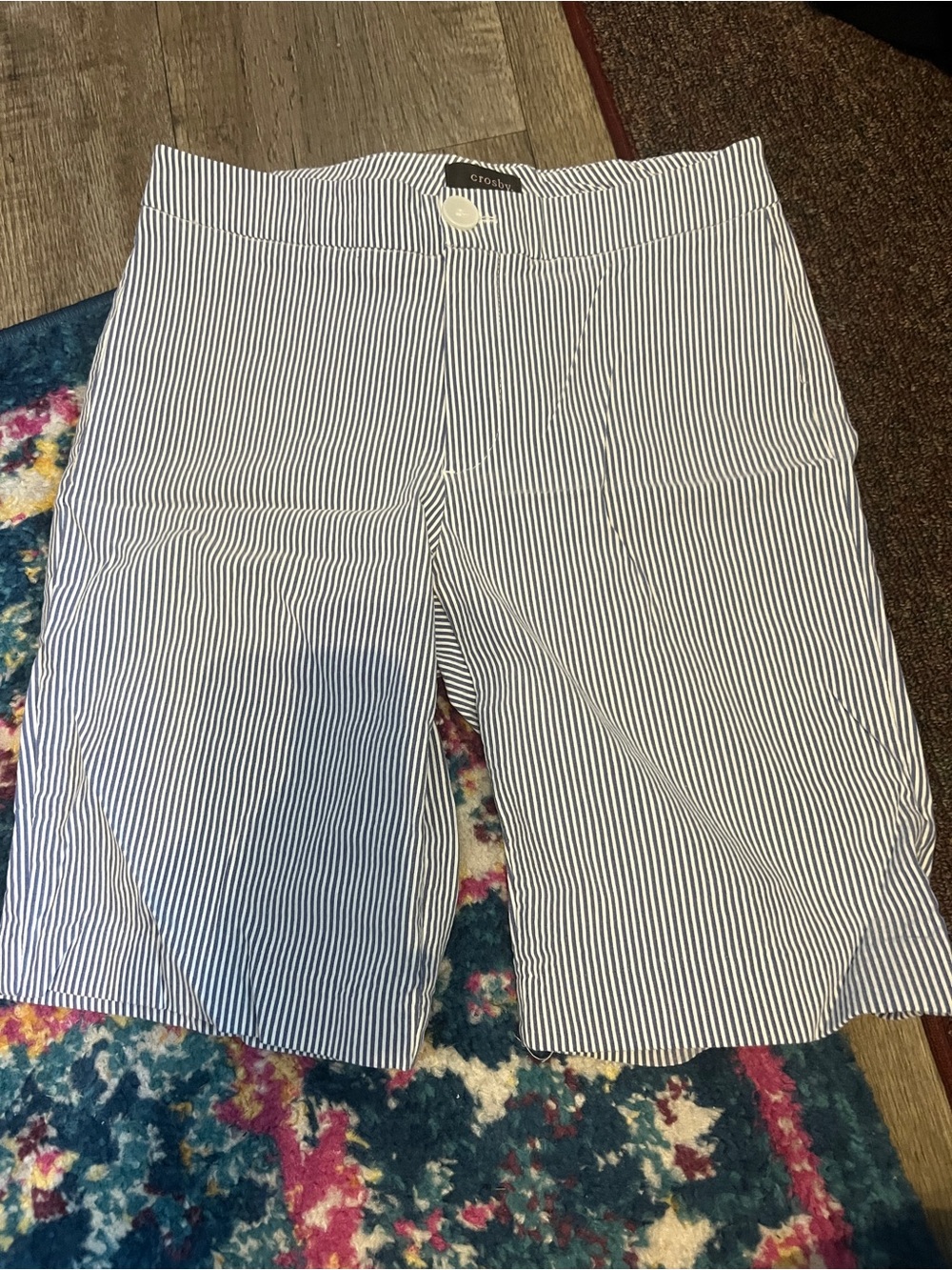 Crosby striped Bermuda shorts